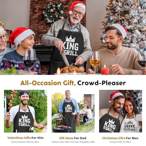JDNFYGX Gifts for Men Dad Husband Boyfriend Brother, Funny Gifts for Him - Fathers Day, Birthday, Valentines Day, Grilling Gifts for Men, Cooking BBQ Grilling Aprons Gifts for Dad Him, Chef Gifts
