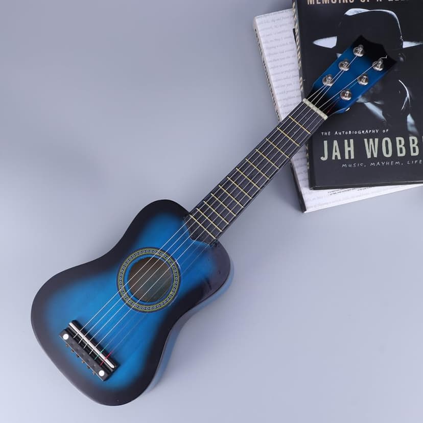 CVUTOVO Wooden Acoustic Guitar for Portable Musical Instrument for Boys Easy to Play with Low String Action for Design with High Sound Quality