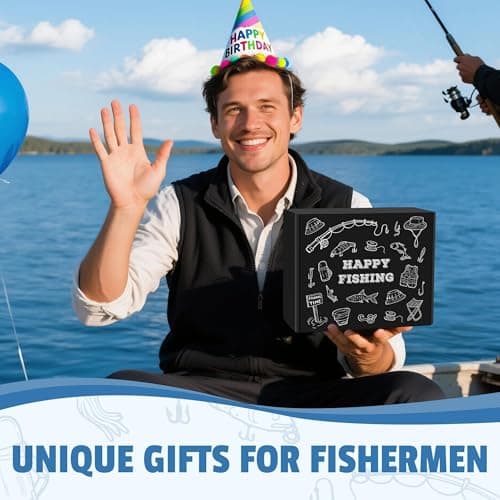 Gifts for Fishermen Fishing Lovers Gifts for Men Cool Fisherman Stuff for Mens Unique Fishing Accessories for Men with Keychain Mug Hat Socks B0FWJFQ3HG
