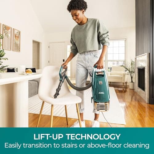 Kenmore Intuition Bagged Upright Vacuum Lift-Up Carpet Cleaner 2-Motor Power Suction with HEPA Filter, 3-in-1 Combination Tool, HandiMate for Floor, Pet Hair, 14pounds, Green