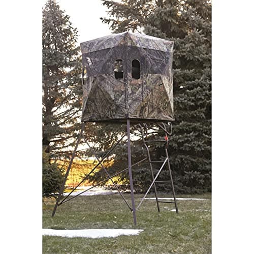 Guide Gear 6 Foot Tripod Hunting Tower Blind, 2-Man Stand Elevated, Hunting Gear Equipment Accessories, 4 by 4