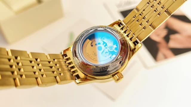 OLEVS Womens Automatic Watches Gold Classic Diamond Ladies Self Winding Mechanical Two Tone Stainless Steel Wrist Watch Date