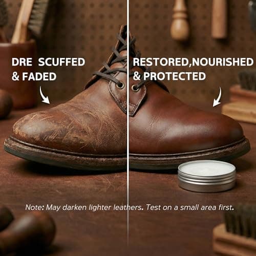 OKOstand Mink Oil Leather Conditioner Kit, 4-in-1 Boot Care Set with 3.52 oz Mink Oil & Horsehair Brush