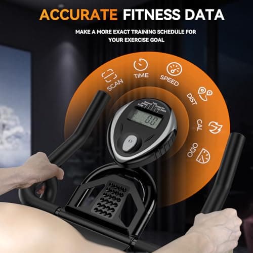 POOBOO Exercise Bike, Stationary Bike for Home Gym, Indoor Cycling Bike w/Comfortable Seat Cushion & Tablet Mount, Silent Belt Drive Indoor Bike for Cardio Workout