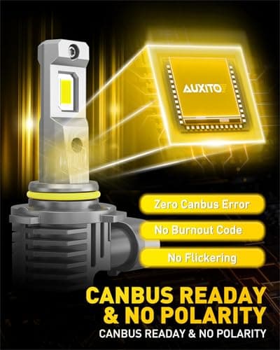 AUXITO 9005 9006 Bulbs Combo 1400% Brighter HB3/HB4 Bulbs, 6500K Cool White, Plug-N-Play, Pack of 2