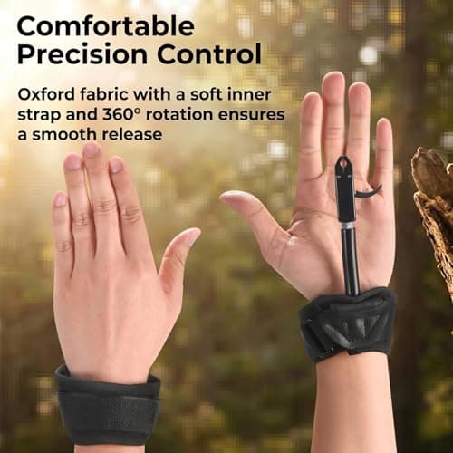 Archery Bow Release, Professional Wrist Strap Releases Aid for Compound Bow Trigger 360° Adjustable Aids for Hunting Shooting, Fits Both Youth and Adult, Left or Right Hand