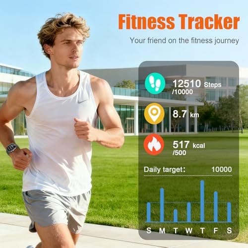 Smart Watch for Men Women (Answer/Make Call), 2025 1.83" HD Touchscreen Fitness Tracker, 110+ Sport Modes, Fitness Watch with Heart Rate/Sleep Monitor/Step, IP68 Waterproof Smartwatch for Android iOS