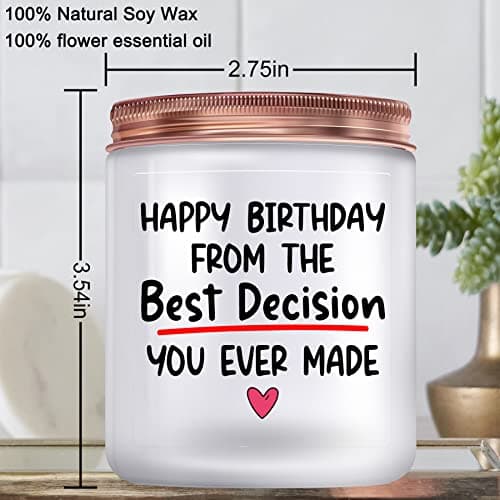 Funny Women Happy Birthday Gifts Ideas for Her Him Girlfriend from Boyfriend Her Him Birthday Gifts for Wife from Husband, 7Oz Lavander Scented Candles B0BF59J8K4