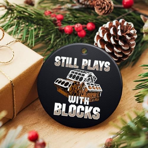 Tool Ornaments for Technicians, Funny Gag Gift Ideas for Christmas - Ceramic Xmas Tree Ornament Holiday Decor, Gift Exchange ZAGKOO Mechanic Christmas Ornament - Cool Mechanic Gifts for Men B0FR4CJKGM