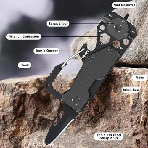 Mens Gifts Multi Pocket Knife - Unique Gift Ideas for Christmas Stocking Stuffers Birthday Valentines Fathers Day Anniversary, Novelty Folding EDC Knife for Xmas Secret Santa Gifts for Him Dad Husband