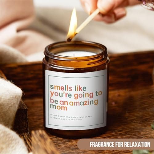 Mothers Day Gifts for Mom,New Mom Gifts,Gift for New Moms,Mothers Gift After Birth-7 OZ Lavender Soy Wax Candle