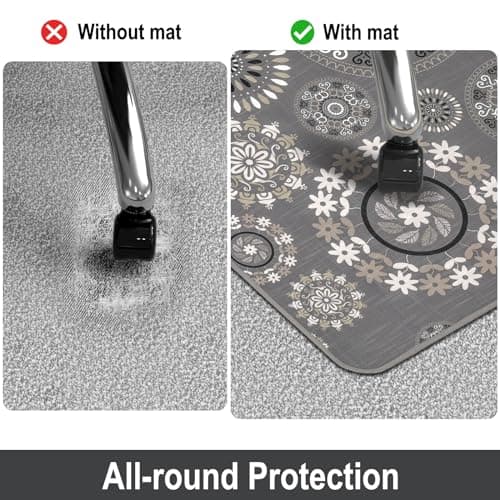 AiBOB Chair Mat for Carpeted Floors, Premium Quality Hard Material, Office Floor Mats for Computer Desk on Carpet, Easy Gride for Chairs, 36x48 Multi