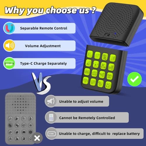 16 Sounds,Volume Adjustment,Prank Gifts Toys for Boys,Remote Fart Machine for 6 7 8 9 10 11 12 13 Year Old Boys Toys Gifts Fikami Rechargeable 2-in-1 Separable Magnetic Sound Effects Machine B0GQ411T31