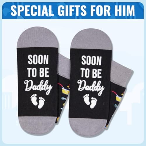Zmart Cool Gifts for Men - Soon to Be Dad Gifts, Funny Father Day Grandpa Dad Socks