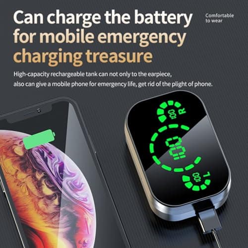 BSWLMDD Wireless Bluetooth 5.4 Earbuds 28-Hour Battery Life Hi-Fi bass Earbuds Waterproof LED Display Charging case Included in-Ear Design with Microphone Compatible with Phones/Computers/Sports