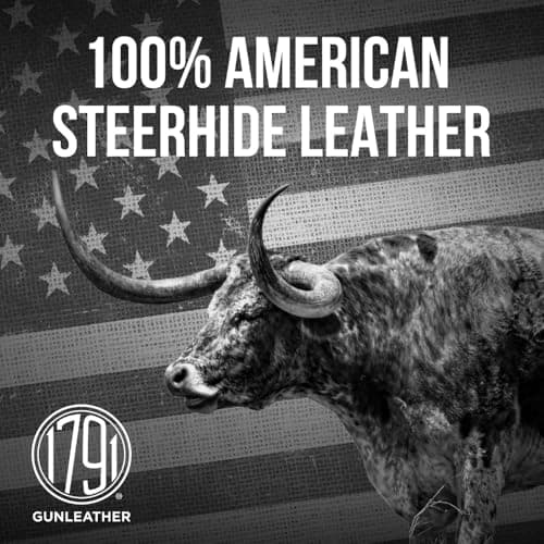 1791 GUNLEATHER Gun Belt for Men - Heavy Duty 14 oz Leather Gun Holster Belt for EDC