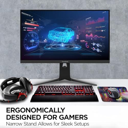 ViewSonic XG2736-2K 27 Inch 1440p Gaming Monitor, IPS with 240Hz and 0.5ms for Pro-Level Gameplay, FreeSync Premium and G-Sync Compatible, Advanced Ergonomics, 65W USB-C, HDMI, and DisplayPort Inputs