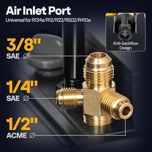 SPECSTAR 110V 9.6 CFM 1 HP Dual-Stage Rotary Vane HVAC Air Vacuum Pump for R12 R22 R134a R410a Systems with Oil Bottle