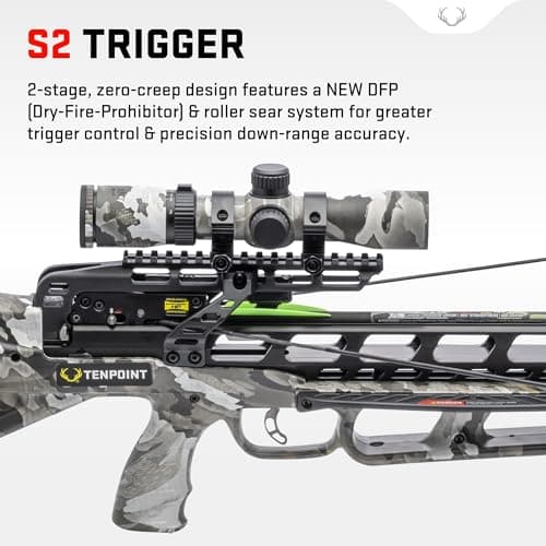 TenPoint Turbo X Crossbow - 415 FPS - Equipped with 100-Yard RangeMaster Scope, ACUslide Cocking & De-Cocking System + S2 Trigger