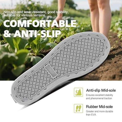 CKWLXQY Women's Deck Boots, Waterproof Ankle Rain Boots with Anti-Slip Traction, Rubber Garden & Fishing Boots for Boating, Camping, Farming & Outdoor Work