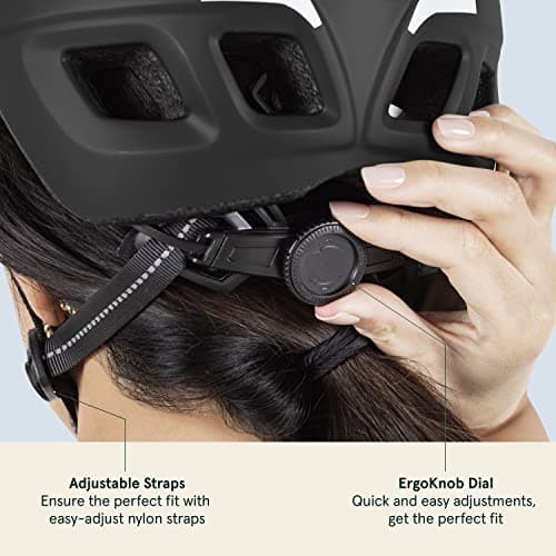 Retrospec Lennon Adult Bike Helmet with LED Safety Light Adjustable Dial & Removable Visor - Adjustable Bicycle Cycling Helmet for Men & Women