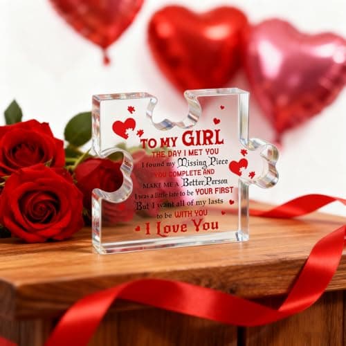 I Love My Gf, I Love My Girlfriend, Gf Gifts, Miss You, Gift for Gf, Valentines Day Gifts for Gf, Girlfriend Birthday Gift Ideas, Soulmate Gifts for Her, To My Girl Acrylic Block