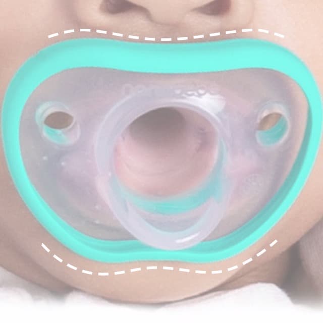 Nanobebe Baby Pacifiers 0-3 Month - Orthodontic, Curves Comfortably with Face Contour, Award Winning for Breastfeeding Babies, 100% Silicone, Baby Registry Gift 4pk,Teal/Grey