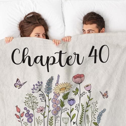 40 Year Old Birthday Gifts for Women, Friend, Sister, Mom, 1986 Bday Gift, Turning 40 Throw Blankets 50'' x 60'' Afterprints 40th Birthday Gifts Women, Chapter 40 Blanket Gift for Her B0F9W9BDSL