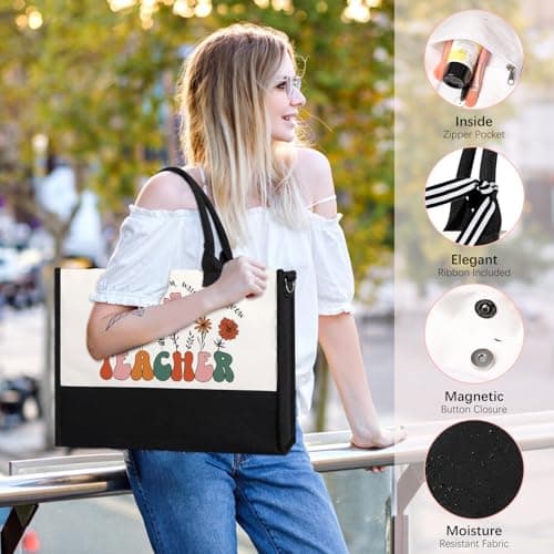 UAREHIBY Teacher Appreciation Gifts for Women with Tote Bag,Back To School Gift,Thank You Teacher Gifts from Student