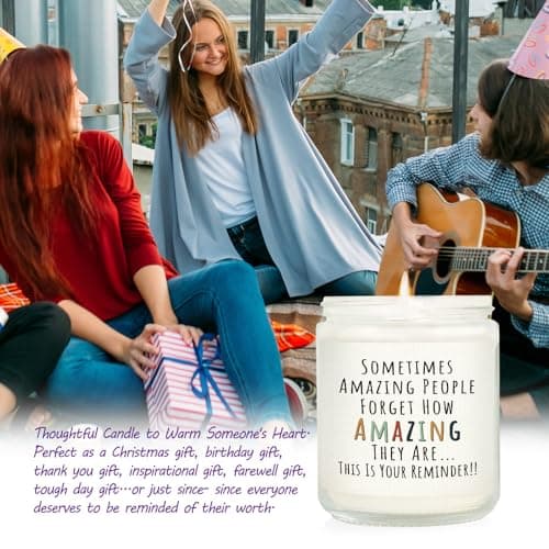 Christmas/Thank You/Inspirational Gift for Woman Her Friend Teacher Mom Girlfriend Sister Bestie, Stocking Stuffers, Lavender Craftique Gifts for Women, Birthday Gifts for Women- You're Amazing Candle B0DYMW78WD