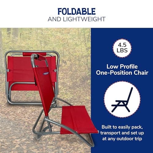 Cabana Beach Folding Beach Chair, 1 Position Lightweight and Portable Foldable Outdoor Camping Chair