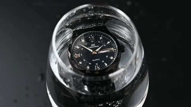 Credrio Watch for Men Stainless Steel Waterproof Diamond Business Dress Analog Quartz Luminous Date Two Tone Luxury Casual Wrist Watch