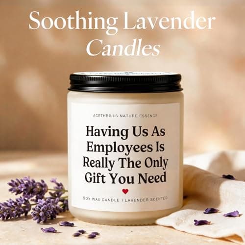 Boss Day Gifts for Women, Clean Burn, Boss Lady Gifts for Women, Non Toxic, Soy Wax Bosses Day Gifts for Women Men - 7 Oz Lavender Scented Candle B0G1M9GPNW