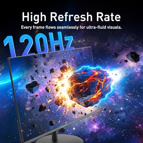 SANSUI 22 Inch 120Hz Monitor, FHD Computer Monitor 4000:1 Contrast Ratio with Adaptive Sync, HDR 100% sRGB, HDMI x 2, VESA Mount, Eye Care for Home/Office (ES-22X3AH, One HDMI Cable Included).