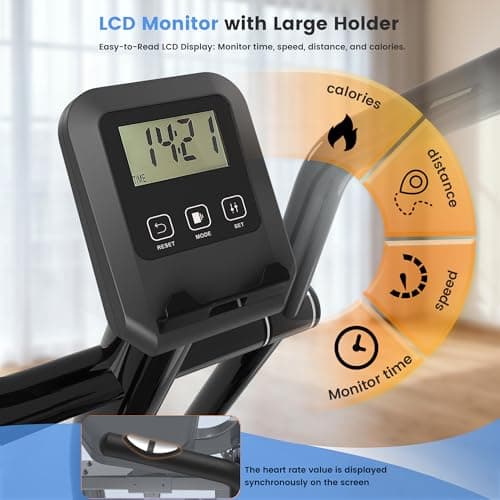 Recumbent Exercise Bike, Recumbent Stationary Bike for Home, Recumbent Bike with 400LB Weight Capacity Whisper-Quiet 16 Levels Magnetic Resistance Heart Rate and Multi-Function LCD Comfortable Seat