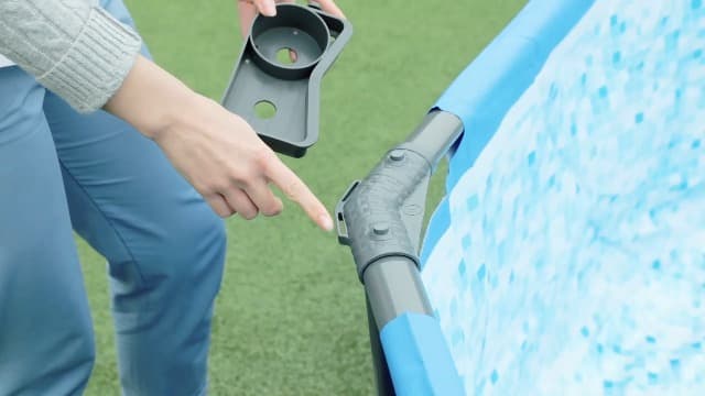 Bestway Steel Pro MAX 15' x 42" Above Ground Pool, Round Metal Frame Outdoor Swimming Pool Set with Filter Pump, Ladder, and Cover, Gray