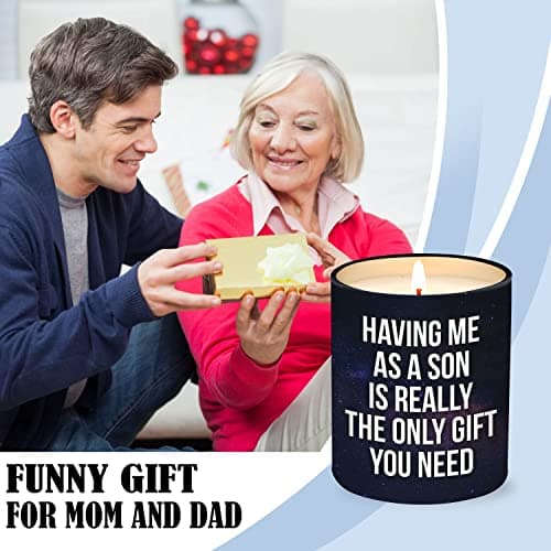 Birthday Gifts for Mom from Son - Mom Birthday Gifts from Son - Moms Gift Ideas from Son - Mother Gift, Funny mom Candle, 10 Oz Jar Lemongrass Scent