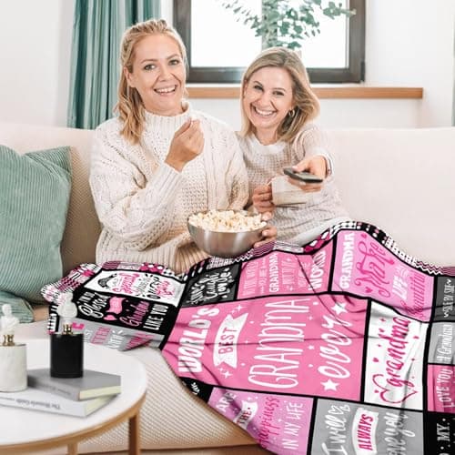 Soft and Cozy Keepsake Blanket, Thoughtful Gift for Christmas, Mother's Day Grandma Birthday Gifts, Best Grandma Ever Gifts Blanket 50"x60" B0DDSFFW4W