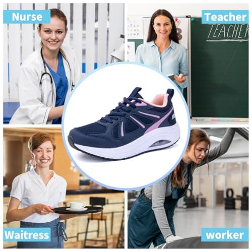 AOV Women Arch Support Walking Shoes Orthotic Sneakers for Plantar Fasciitis Foot and Heel Pain Relief Tennis Shoes
