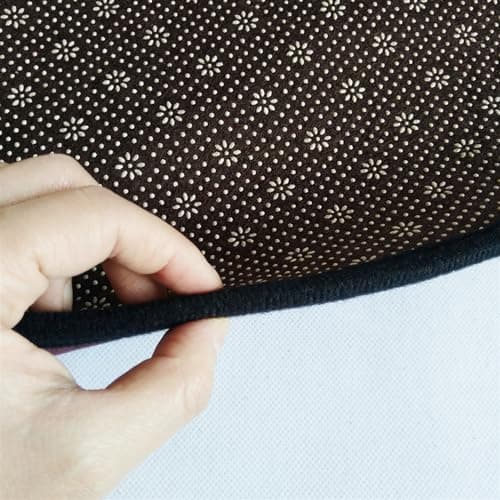 Office Chair Mat for Hardwood Floor, Vintage Computer Gaming Rolling Low Pile Carpet Floor Chair Mat, Anti-Slip Backing Round Desk Rug Floor Mat for Home