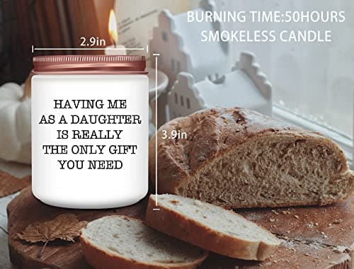 Gifts for Mom Dad from Daughter - Funny Mom Dad Birthday Gift, Mothers Fathers Day Birthday Thanksgiving Christmas Lavender Candles Gifts from Daughter