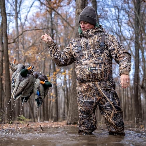 TIDEWE Hunting Waders with Boot Hanger & 600G Insulation, Waterproof Cleated Neoprene Bootfoot Fishing Chest Waders