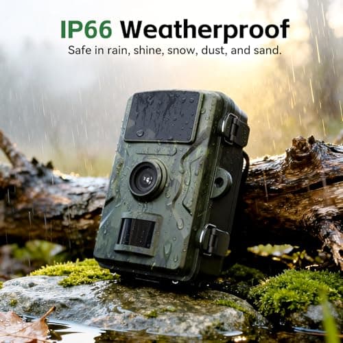 Trail Camera, 36MP 2K 0.1S Trigger Motion Activated,Game Camera with Night Vision IP66 Waterproof 2.0''LCD 90° Cam Lens for Outdoor Scouting Wildlife Monitoring Home Security, Gifts for Men