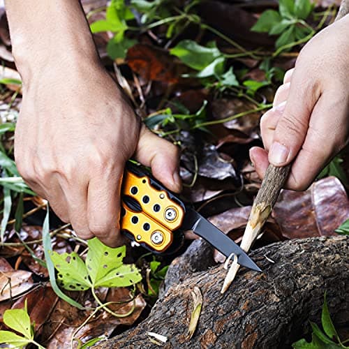 Gifts for Dad Husband Boyfriend Gifts for Him Unique Birthday Gifts for Men RoverTac 14 in 1 Multitool Pocket Knife Pliers Screwdrivers Saw Bottle Opener Perfect for Camping Survival Hiking Repairs B07Z8YGC12