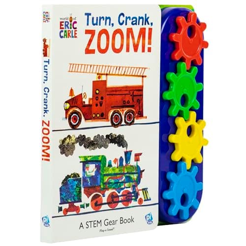 World of Eric Carle, Turn, Crank, Zoom! A STEM Gear Sound Book - PI Kids 1503735990