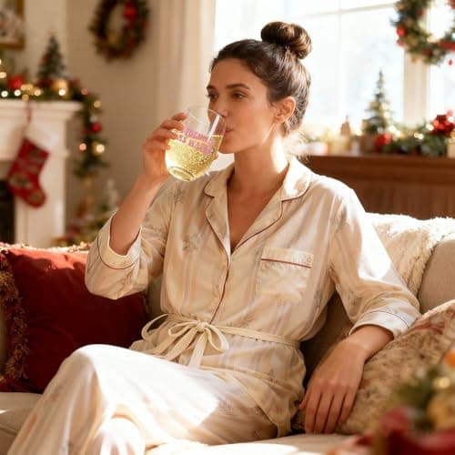 I Identify as Water 16oz Stemless Wine Glass, Funny Wine Glasses For Women, Men, 2025 Best White Elephant Gifts, Gag Gift, Perfect Birthday Or Christmas Gift For Adult, Coworker, Friend, Sister