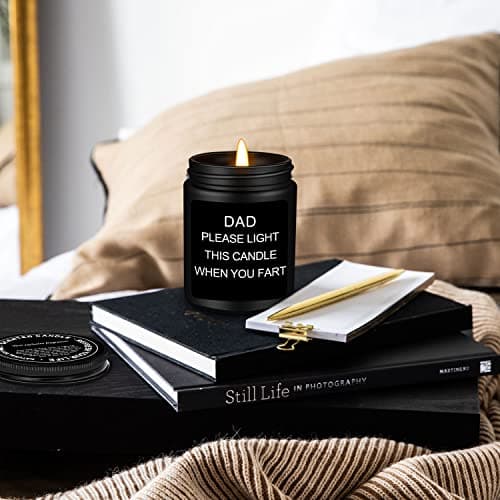 Homsolver Gifts for Dad, Fathers Day Christmas Birthday Dad Gifts from Daughter Son - Sandalwood Scented Candle (7OZ)