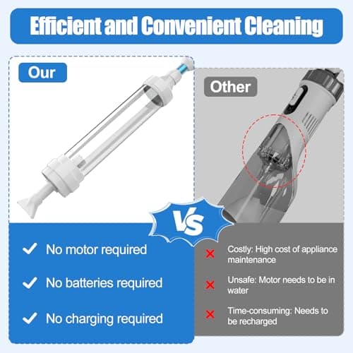 Paradise Power Spa Vac 6250 Compatible HotTub Vacuum-Cordless, No Batteries, Sucks UpRocks, Leaves in Spas, Hot Tubs, Pool Steps