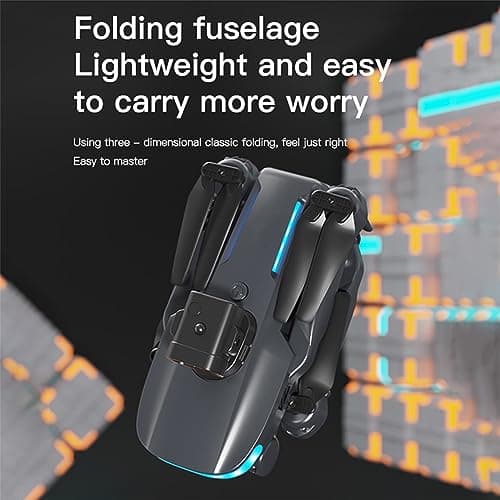 WiFi FPV Drone with 4K HD Camera – Foldable RC Quadcopter, Altitude Hold, Headless Mode, Route Fly, 80-100m Control Range, VR Experience, Ideal for Beginners, Includes Carrying Case (Black)