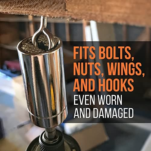 RAK Super Universal Socket Tool, 7-19mm Universal Socket Wrench Set, Gator Grip with Power Drill Adapter Set, Stocking Stuffer, Ideal Cool Gadgets Stuff for Birthday Gifts for Men Dad Husband